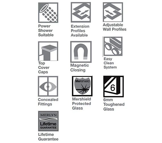 Merlyn 6 Series Corner Double Sliding Door Shower Enclosure 900 X 1900mm 5 Merlyn 6 Series Corner Double Sliding Door Shower Enclosure 900 X 1900mm - Image 3