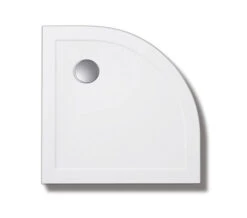 Lakes Low Profile 45mm ABS Stone Resin White Tray With Waste