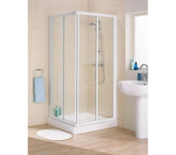 Lakes Classic Silver Frame Corner Entry Enclosure - CL1C075S -Duravit Store Framed Corner 1 mn