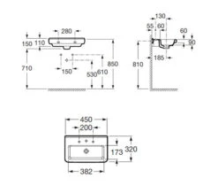 Roca Dama-N Compact White Wall Hung Basin With 1 Tap Hole -Duravit Store M 2015 1 17 15 40 3 685