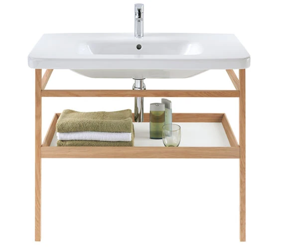 Duravit DuraStyle Floor-Mounted Towel Rail With Shelf 9 Duravit DuraStyle Floor-Mounted Towel Rail With Shelf - Image 7