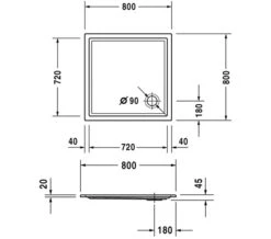 Duravit Starck Slimline 800 X 800mm Shower Tray -Duravit Store M 2015 2 18 10 5 22 297