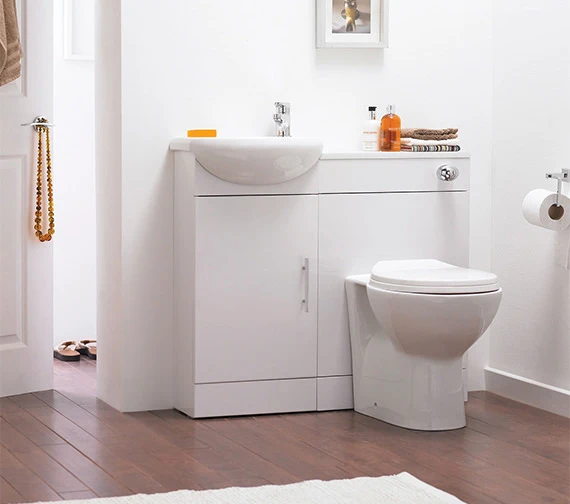 Nuie Sienna Floor Standing Gloss White Cloakroom Fitted Furniture Pack 3 Nuie Sienna Floor Standing Gloss White Cloakroom Fitted Furniture Pack