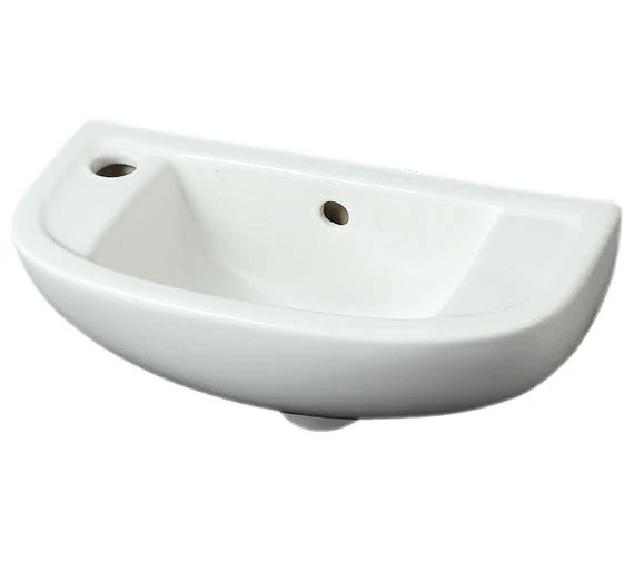 RAK Compact 1 Tap Hole White 450mm Slimline Basin 4 RAK Compact 1 Tap Hole White 450mm Slimline Basin - Image 2