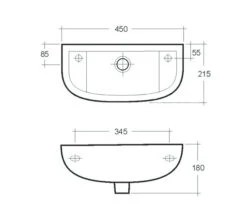 RAK Compact 1 Tap Hole White 450mm Slimline Basin 9 RAK Compact 1 Tap Hole White 450mm Slimline Basin -Duravit Store M 2015 2 18 6 46 27 277