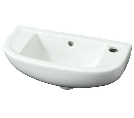 RAK Compact 1 Tap Hole White 450mm Slimline Basin 6 RAK Compact 1 Tap Hole White 450mm Slimline Basin - Image 4