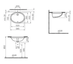 VitrA Commercial Arkitekt 420mm Wide Under-Counter Oval Basin -Duravit Store M 2015 2 18 6 52 35 812