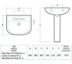 RAK Compact 450mm White Basin With 1 Tap Hole -Duravit Store M 2015 2 18 7 1 13 31