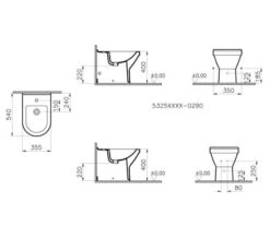 VitrA S50 White 355 X 540mm Floor Standing Bidet -Duravit Store M 2015 2 18 7 28 20 769