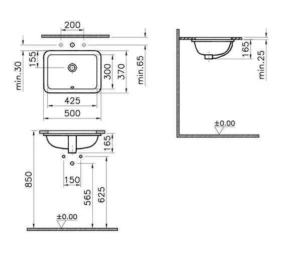 VitrA S20 Commercial Under Counter Basin 6 VitrA S20 Commercial Under Counter Basin - Image 4