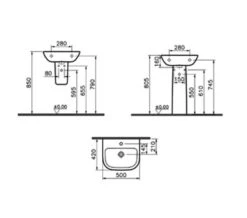 VitrA S20 500mm Wide 1 Tap Hole Basin -Duravit Store M 2015 2 19 5 49 44 900