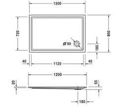 Duravit Starck 1200mm Wide Slimline Shower Tray -Duravit Store M 2015 2 20 6 47 5 613