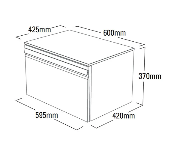 Roper Rhodes Pursuit 600 X 370mm Wall Mounted Unit 5 Roper Rhodes Pursuit 600 X 370mm Wall Mounted Unit - Image 3