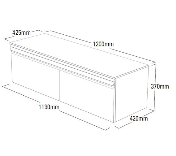 Roper Rhodes Pursuit 1200 X 370mm Wall Mounted Unit 4 Roper Rhodes Pursuit 1200 X 370mm Wall Mounted Unit - Image 2