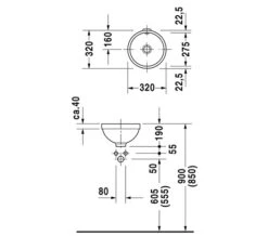 Duravit Architec Undercounter Vanity Basin 275mm - 0319270000 -Duravit Store M 2015 3 2 9 2 13 340