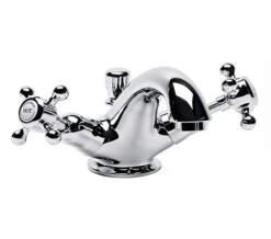 Roper Rhodes Henley Deck Mounted Basin Mixer Tap Chrome With Pop Up Waste