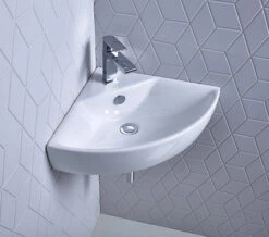 Roper Rhodes Zest 630mm Corner Basin White With Overflow - Z45CB