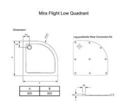 Mira Flight Low Quadrant Shower Tray White With Waste -Duravit Store M 2015 3 27 6 13 25 790.1697.012.WH 2 mn