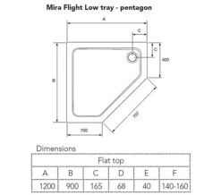 Mira Flight Low 1200 X 900mm Pentagon Shower Tray White -Duravit Store M 2015 3 30 8 47 6 461.1697.026.WH 2 mn
