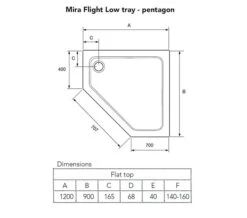 Mira Flight Low 1200 X 900mm Pentagon Shower Tray White -Duravit Store M 2015 3 30 8 48 55 973.1697.027.WH 2 mn