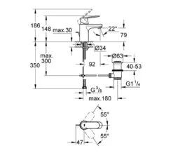Grohe Eurosmart Cosmopolitan Single Chrome Basin Mixer Tap With Metal Lever -Duravit Store M 2015 3 5 10 47 57 898