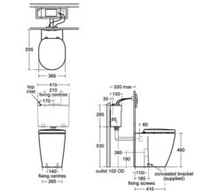 Ideal Standard Concept Freedom White Raised Height Back-To-Wall WC Pan 555mm -Duravit Store M 2015 5 25 12 22 43 171