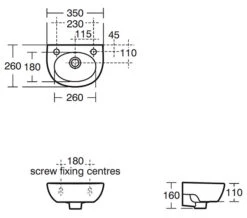 Armitage Shanks Sandringham 21 Handrinse Washbasin 350mm - Compact Design -Duravit Store M 2015 5 28 11 58 0 304