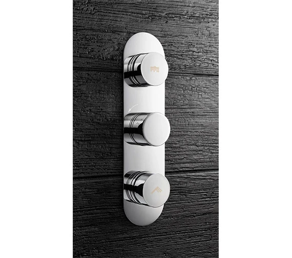 Crosswater Dial Chrome Central Trim Thermostatic Shower Valve With 2 Way Diverter 3 Crosswater Dial Chrome Central Trim Thermostatic Shower Valve With 2 Way Diverter