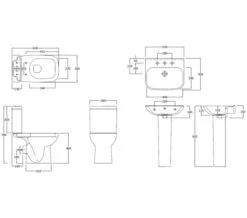 RAK Origin 62 4-Piece White Bathroom Suite -Duravit Store M 2015 7 6 8 32 36 624