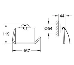 Grohe Essentials Chrome Toilet Roll Holder With Cover -Duravit Store M 2015 7 8 11 25 8 163