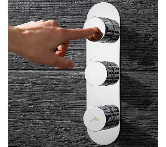 Crosswater Dial Chrome Central Trim Thermostatic Shower Valve With 2 Way Diverter 6 Crosswater Dial Chrome Central Trim Thermostatic Shower Valve With 2 Way Diverter - Image 4