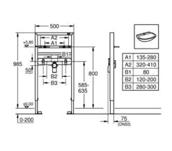 Grohe Rapid SL 1.0m Bracket For Basin - 38541000 -Duravit Store M 2015 8 17 7 58 24 676