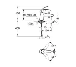 Grohe Eurosmart Single Lever Chrome Bath Shower Mixer Tap - 33412002 5 Grohe Eurosmart Single Lever Chrome Bath Shower Mixer Tap - 33412002 -Duravit Store M 2016 1 11 14 25 23 197