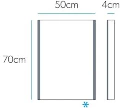 HIB Zircon 50 Portrait LED Bathroom Mirror 500 X 700mm -Duravit Store M 2016 1 20 7 40 37 613