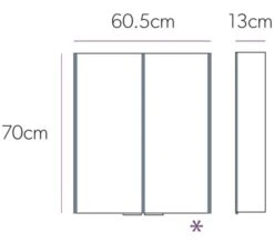 HIB Xenon Double Door 700mm High LED Illuminated Aluminium Cabinet -Duravit Store M 2016 1 21 12 57 0 716