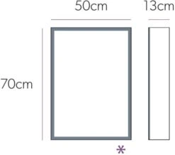 HIB Qubic 50 Single Door LED Aluminium Cabinet 500 X 700mm -Duravit Store M 2016 1 22 5 5 3 636