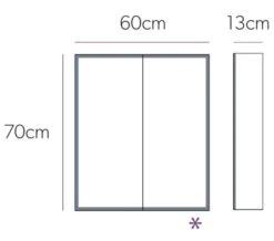 HIB Qubic Double Door LED Aluminium 700mm Height Mirror Cabinet -Duravit Store M 2016 1 22 5 50 44 983