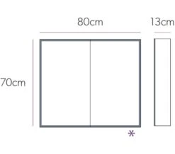 HIB Qubic Double Door LED Aluminium 700mm Height Mirror Cabinet -Duravit Store M 2016 1 22 6 12 41 888