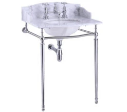 Burlington Georgian Carrara Marble Slab With Basin And Chrome Wash Stand -Duravit Store M 2016 10 8 8 2 5 58