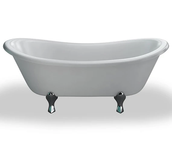 Burlington Bateau 1640 X 700mm White Double Ended Freestanding Bath 4 Burlington Bateau 1640 X 700mm White Double Ended Freestanding Bath - Image 2
