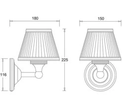Burlington Round Light With Chrome Base And White Fine Pleated Shade -Duravit Store M 2016 11 12 5 36 5 296