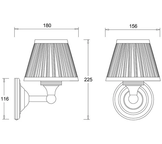 Burlington Round Light With Chrome Base And Silver Chiffon Shade 4 Burlington Round Light With Chrome Base And Silver Chiffon Shade - Image 2