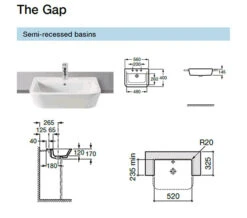Roca The Gap White Semi-Recessed Basin 560mm Wide -Duravit Store M 2016 11 3 13 12 27 929