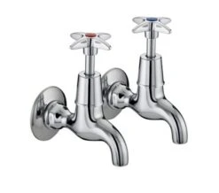 Beo Skarra Designer Pair Of Chrome Bib Taps