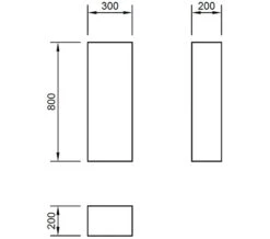IMEX Flite Gloss White 300 X 800mm Single Door Storage Unit -Duravit Store M 2016 12 1 9 15 34 56