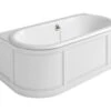 Burlington London 1800 X 950mm Back-To-Wall Bath With Curved Surround