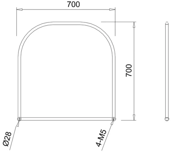 Burlington 700 X 700mm Chrome Curved Mirror 4 Burlington 700 X 700mm Chrome Curved Mirror - Image 2