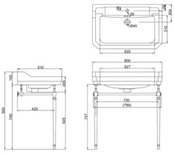 Burlington Edwardian 800mm Gloss White Basin With Washstand -Duravit Store M 2016 4 1 7 27 44 885