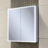 HIB Qubic Double Door LED Aluminium 700mm Height Mirror Cabinet -Duravit Store M 2016 4 7 8 32 17 564