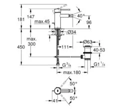 Grohe Essence New S-Size Chrome Bidet Mixer Tap -Duravit Store M 2016 5 10 8 5 16 775